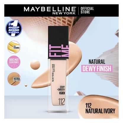 Maybelline Ny New Fit Me Dewy + Smooth Liquid Foundation Spf 23