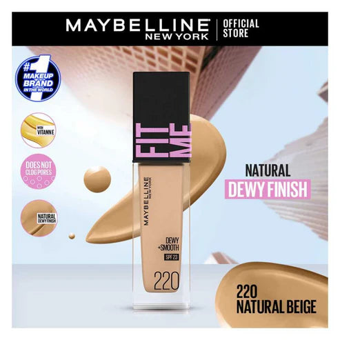 Maybelline Ny New Fit Me Dewy + Smooth Liquid Foundation Spf 23