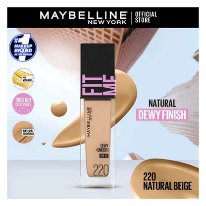 Maybelline Ny New Fit Me Dewy + Smooth Liquid Foundation Spf 23