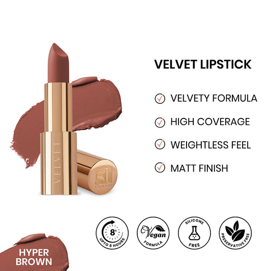 ST London - Velvet Ultra Matt Lipstick - Hyper Brown