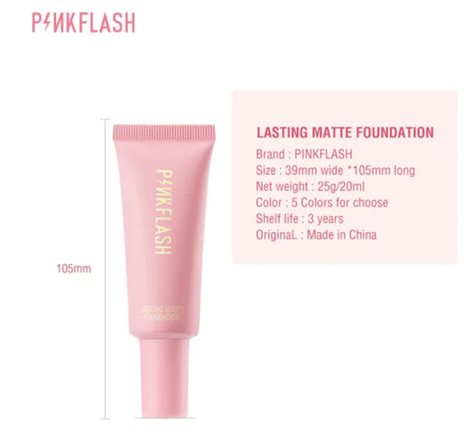 PINKFLASH All-day weightless Waterproof Long-Lasting Oil Control Matte Texture Foundation 20ml